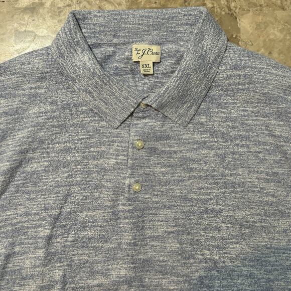 J. Crew Other - J Crew Sweater Polo Shirt Mens 2XL Blue Cotton Blend Short Sleeve BZ522